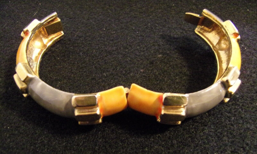 Original by Robert Armband Emaille signiert GRAU & ORANGE - Bild 3 von 5