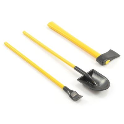 Fastrax 3 Stück lackierte Handwerkzeuge Schaufel Axt Hebeleisen FAST2339 70-100mm lang