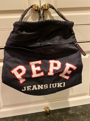 Pepe Jeans UK London Backpack w/ Drawstring Top & Lg Zip Pocket.