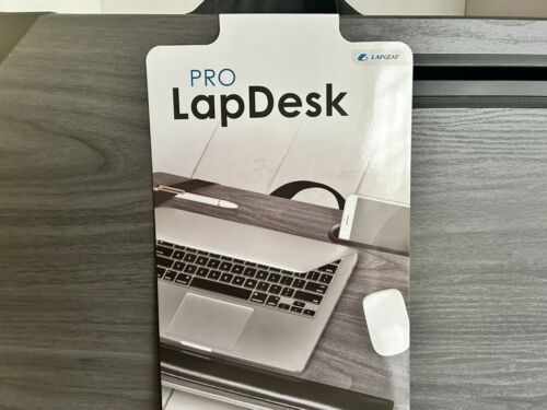 LapGear Home Office Pro Lap Desk 21.1" x 14" Gray Wood/Black - Picture 2 of 9