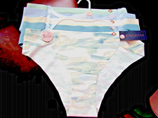 DANSKIN BIKINI PANTIES MICROFIBER LARGE WOMENS 5 PAIR NO SHOW PASTEL MSRP 48.00