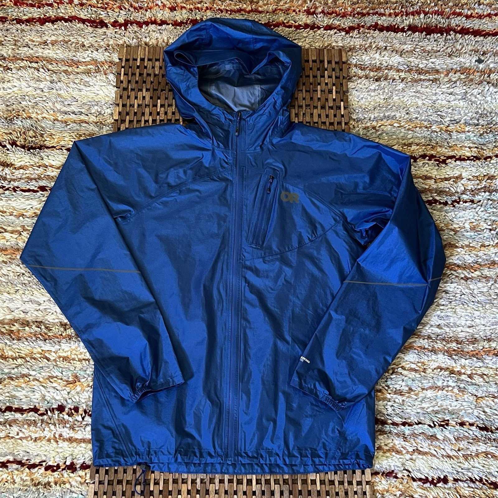 Outdoor Research Helium Waterproof Shell Hoody Hoodie Jacket Blue Men’s Small S