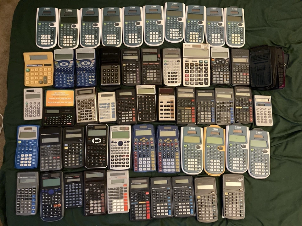 Lot of 52 Calculators Bus/Sci/Std - Not Working AS-IS Parts/Repair Some Vintage - Image 2 of 4