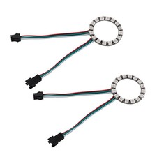 2pcs 16 LEDs WS2812B WS2812 5050 RGB Lamp Individually Addressable LED Pixel ...