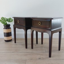 Very Nice Attractive Pair of Vintage Mid Century Stag Minstrel Bedside Cabinets