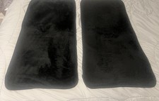 Universal Front Seat Covers Soft Polyester Material Lambs Wool Like Reversible