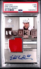 2009-10 SPx #165 Erik Karlsson Rookie Signed Jersey /799 RC RPA PSA 7 NM