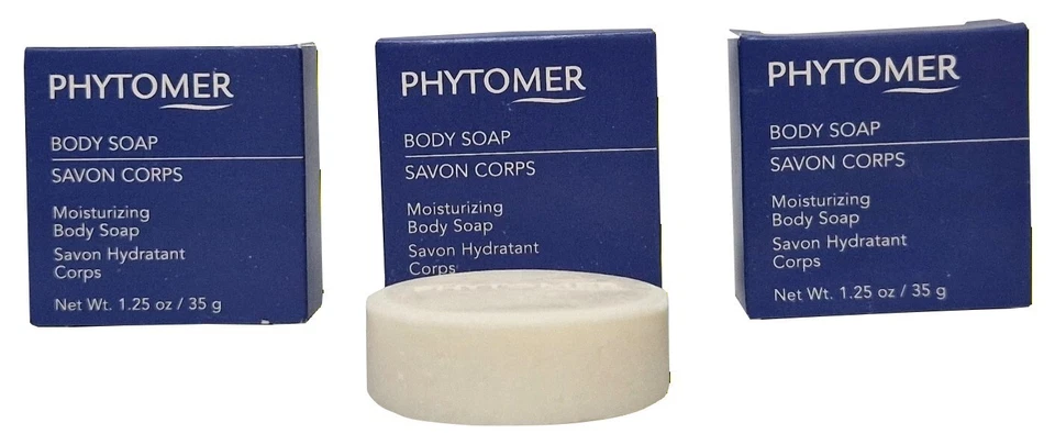 PHYTOMER Hydratante Corps Savon Paquet De 3 35g 35.5ml Voyage Taille Neuf En Box - Photo 1/4