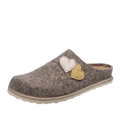 Inblu warme Hausschuhe aus Wolle beige - Größe 35 [22,8 cm] Damenschuhe Pantoffeln