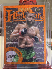 2024 Topps Finest UFC Intimidators Belal Muhammad Orange Glitter /75