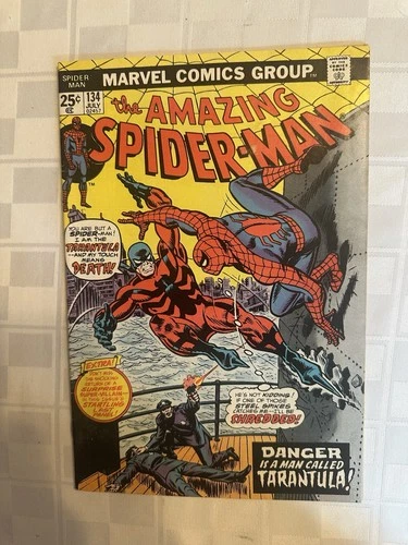 AMAZING SPIDER-MAN #134 1st App Tarantula 2nd App Punisher 1974 VF/NM 🔑 🔥