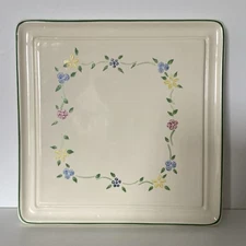 Pfaltzgraff Trivet Spectrum Floral Square Vintage Ceramic USA 7” Floral Flowers