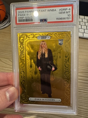 2025-26 Panini Instant WNBA Drip Paige Bueckers RC Gold /10 Dallas Wings PSA 10