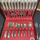 Gorham sterling silver flatware lyric pattern 55 piece set with case