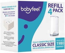 Refills Compatible with DEKOR CLASSIC Diaper Pails  4 Pack  Exclusive 30 E...