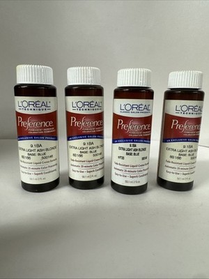 4 Pk L'oreal Preference permanent haircolor 2 floz- 9.1BA Extra Light Ash Blonde