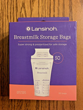 LANSINOH Breastmilk STORAGE BAGS Super Strong  Presterilized 50 Bags SEALED