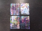 4 Piece Pokemon Vmax Card Set  corviknight, snorlax, eternatus, and japanese one