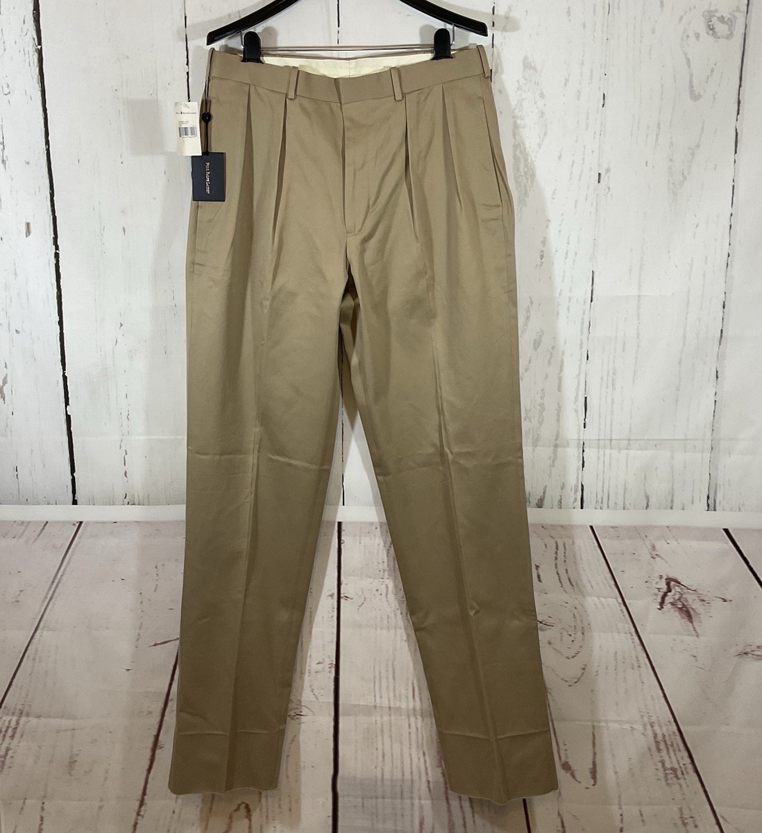 Vintage Deadstock Polo Ralph Lauren Chino Pants Men 35 Pleated