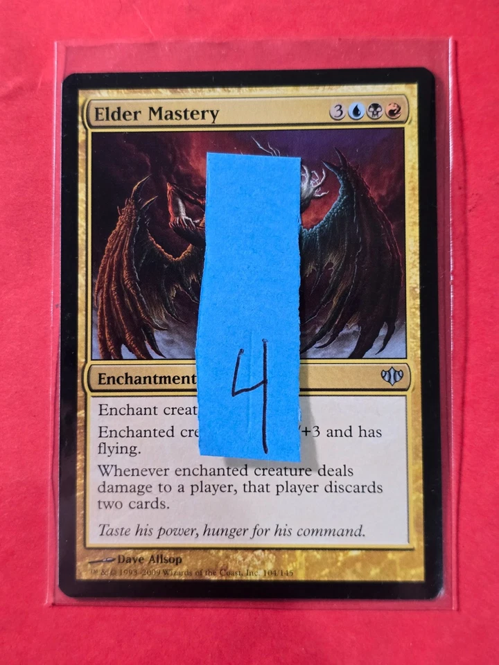 2009 Magic The Gathering Conflux #104 Elder Mastery, UC, NF, cd4 - Image 3 of 3