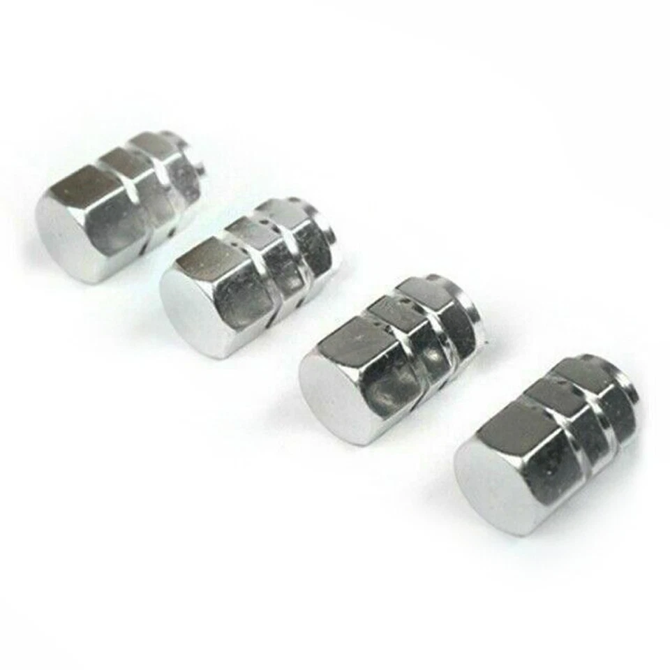 Tapas de aire herméticas a prueba de polvo para vástago de válvula de neumático 4 piezas cubierta aleación de aluminio Foto 4 de 4