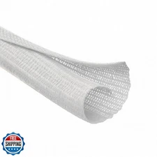 MGI SpeedWare Braided Split-Sleeve White Wire Loom for High-Temperature Autom