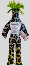 Dammit Doll Leopard Print Camo Green New with tag