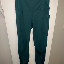 90 Degree by Reflex Leggings Women XS Teal Good Side Pockets High Waist