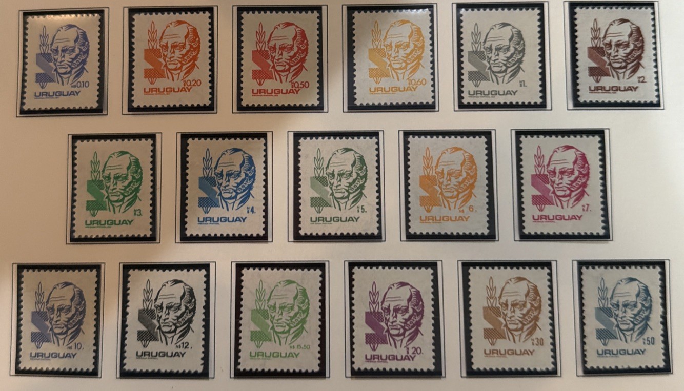DP Stamps  Uruguay 1980 SC 1073-1089 MNH Set Artigas