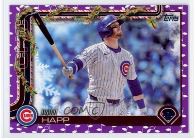 2025 Topps Holiday Collector's Tin Purple Holiday Lights /99 Ian Happ #H27 1t23
