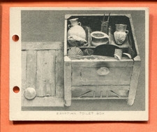 1927 NICOLAS SARONY BRITISH MUSEUM TOBACCO CARD #13 EGYPTIAN TOILET BOX