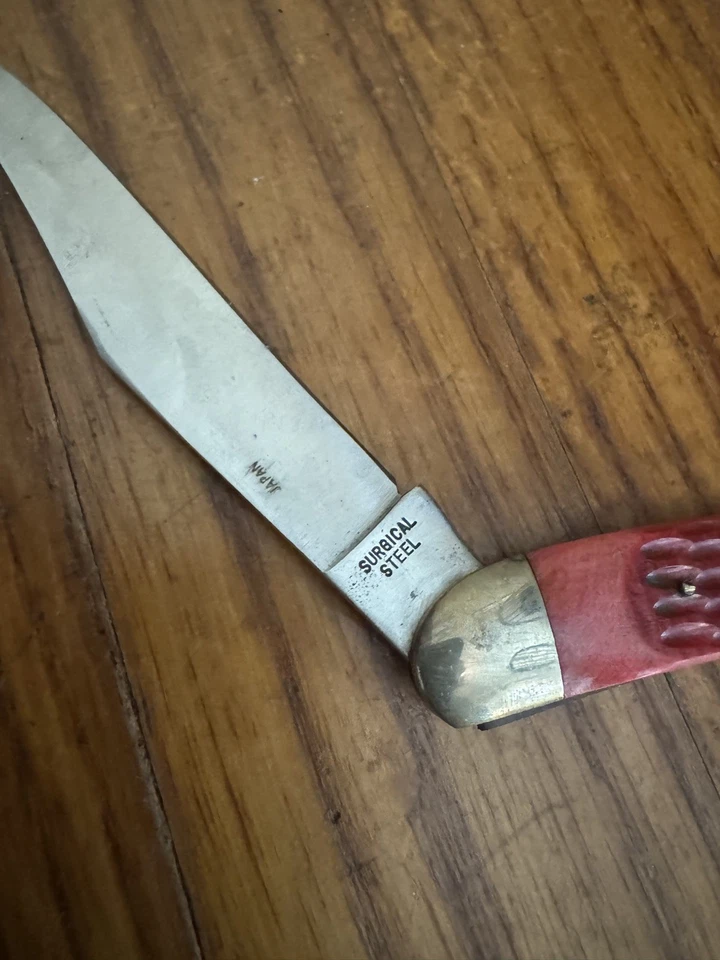 Vintage Frost Cutlery “Cheetah” Folding Pocket Knife Japan 5” Closed Wood Handle - Image 3 of 4