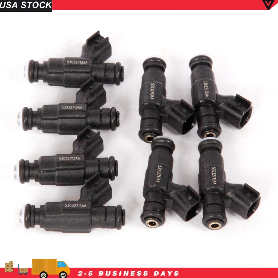 Inyector de combustible OE 8X flujo coincidente 53032713AA para Dodge Ram 1500 3500 Hemi 5,7 L Foto 3 de 4