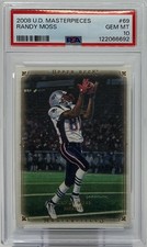 Randy Moss PSA 10- 2008 Upper Deck Masterpieces Portrait ‘Making NFL History’