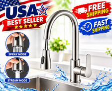 Pull-Out Chrome Single Hole Kitchen Faucet