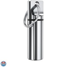 Small Pocket Pill Box Keychain, Aluminium Alloy Portable Mini Pill Organizer ...