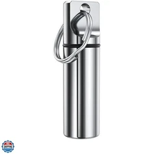 Small Pocket Pill Box Keychain, Aluminium Alloy Portable Mini Pill Organizer ...