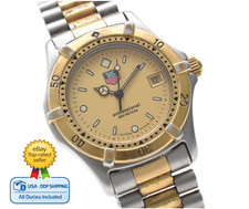 Vintage Exc 3 tag heuer 2000 pro964.013 Gold Dial Men's Quartz Watch