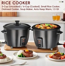 6 Cup Electric Rice Cooker - Black