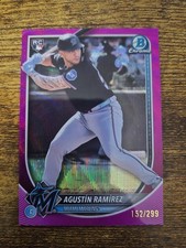 2025 Bowman Chrome Purple Wave Refractor Agustin Ramirez 91 (/299)