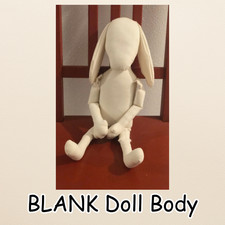 BLANK Doll Body, Dog Doll, Primitive Unfinished Doll, Art Doll