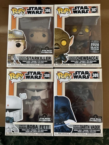 Star Wars Concept Series Funko POP! Celebration exclusive 4 set #386 387 388 389