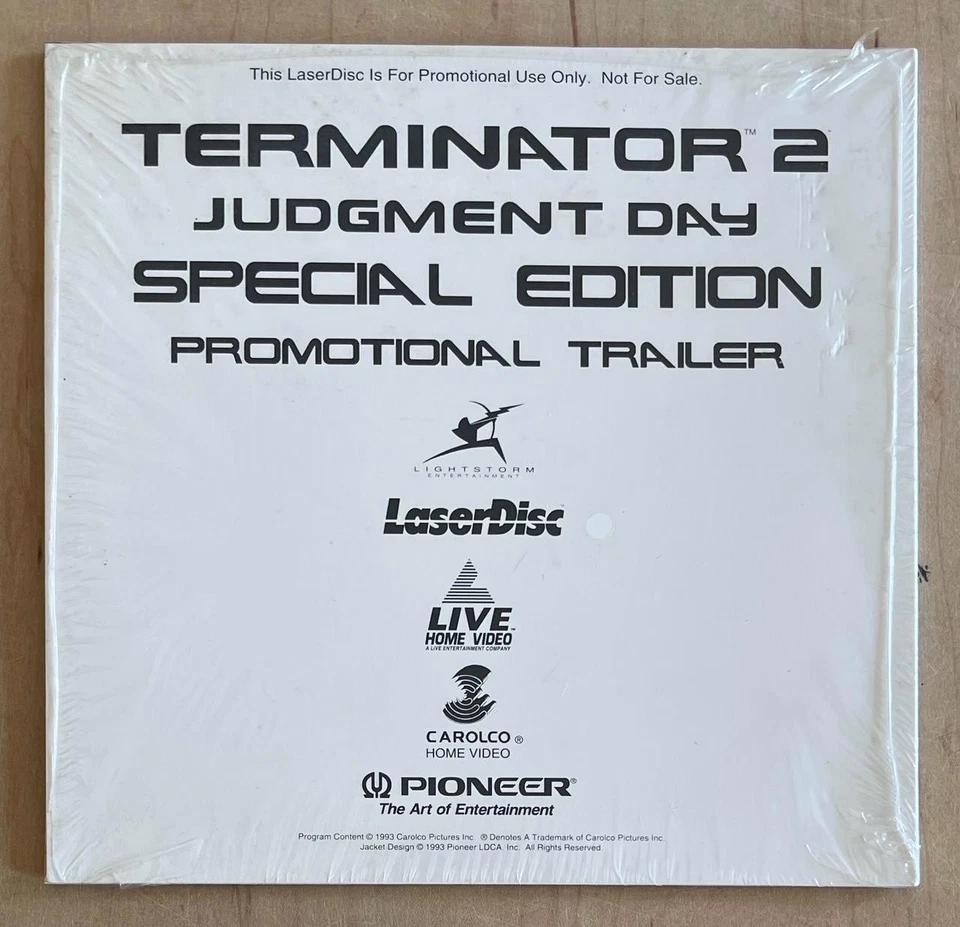 TERMINATOR 2 JUDGMENT DAY Special Edition Promotional Trailer 8-inch Laserdisc Foto 2 de 4