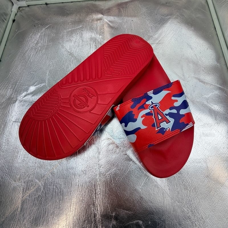 ISlide Los Angeles Angels MLB Camo Slide Sandals Red Blue White Mens Size 11/12 View 5