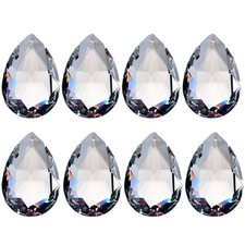 H D 10pcs 50mm Chandelier Crystal Prisms Pendants - Clear Crystal Teardrops P...