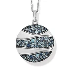 Brighton Crystal Passage Round Blue Crystals Silver  Necklace $98 NWT