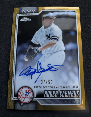 Topps Chrome 2026 Roger Clemens Yankees Chrome Legends Auto /50 TRUE GOLD!