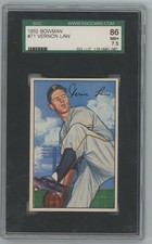 Vernon Law 1952 Bowman Card #71 • 86 SGC 7.5 NM+