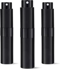 3Pcs 8ml Cologne Travel Bottle, Perfume Atomizer, Refillable black
