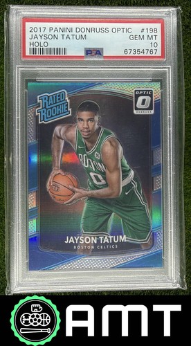 Jayson Tatum PSA 10 2017-18 Panini Donruss Optic Holo Celtics RC 4767